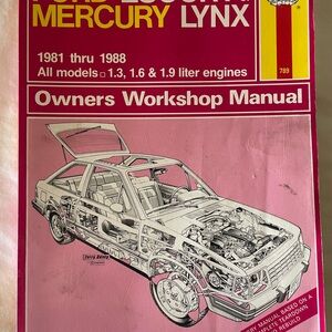 Ford Escort Mercury Lynx 1981-1988 service repair manual book 789